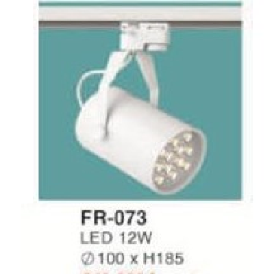 FR-073: Đèn rọi ray LED 12W - KT: Ø100mm x H185mm - Ánh sáng trắng/vàng