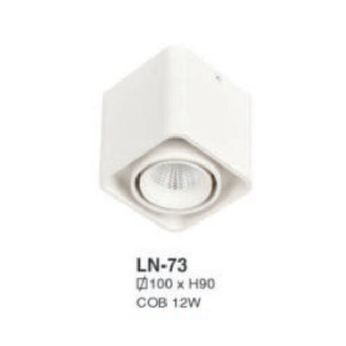 LN - 73: Đèn lon LED COB 12W gắn nổi, 1 chế độ ánh sáng (trắng/trung tính/vàng)