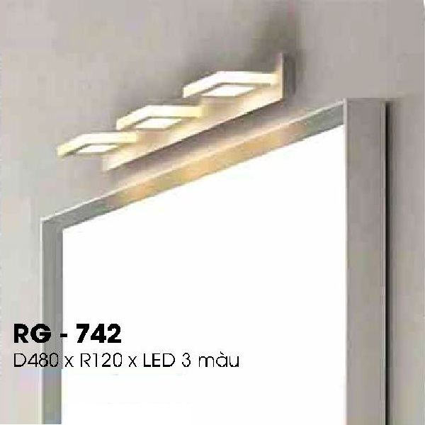 LH - RG - 742: Đèn rọi gương - KT: L480mm x W120mm - Đèn LED đổi 3 màu