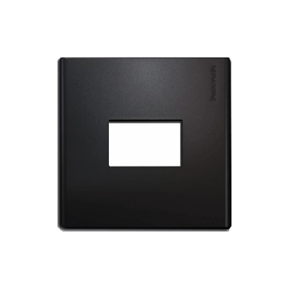 WEB7811MB: Mặt vuông dùng cho 1 thiết bị, màu đen ánh kim