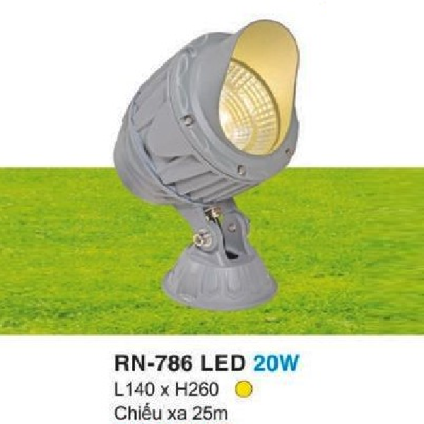 HF - RN - 786 LED 20W: Đèn pha ngoài trời LED 18W - KT: L140mm x H260mm - Ánh sáng vàng