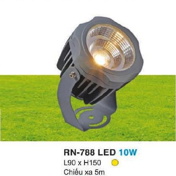 HF - RN - 788 LED 10W: Đèn pha ngoài trời LED 10W - KT: L90mm x H150mm - Ánh sáng vàng