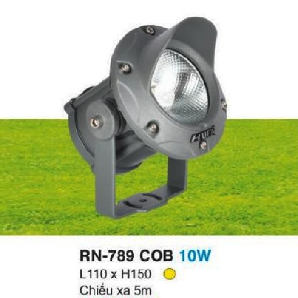 HF - RN - 789 COB 10W: Đèn pha ngoài trời LED COB 10W - KT: L110mm x H150mm - Ánh sáng vàng