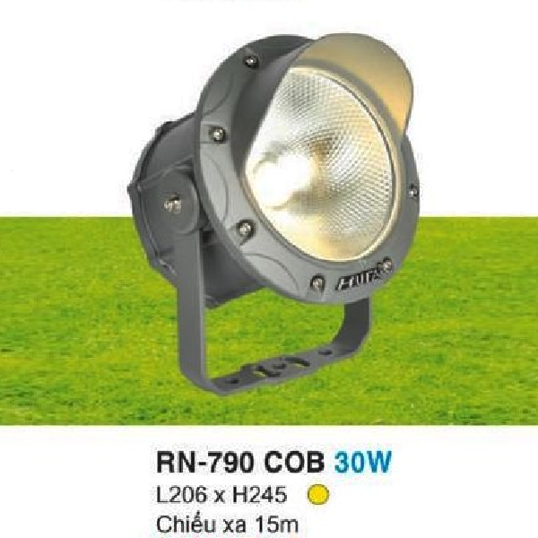 HF - RN - 790 COB 30W: Đèn pha ngoài trời LED COB 30W - KT: L206mm x H245mm - Ánh sáng vàng