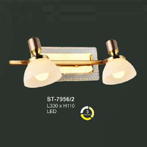 AN - ST - 7956/2: Đèn rọi tranh/gương đôi - KT: L300mm x H110mm - Đèn LED đổi 3 màu