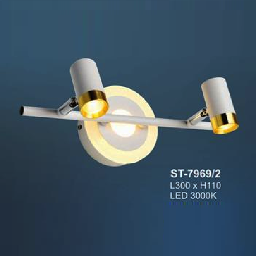 AN - ST - 7969/2: Đèn rọi tranh/gương đôi - KT: L300mm x H110mm - Đèn LED ánh sáng vàng 3000K