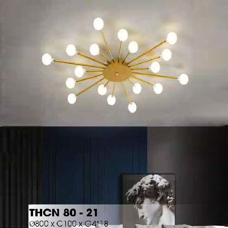 LH - THCN 80 - 21: Đèn chùm LED 18 bóng - KT: Ø800mm x H100mm - Đèn LED G4 x 18 bóng