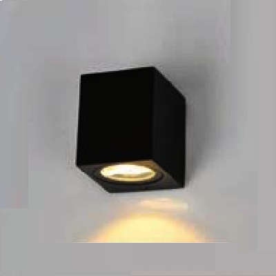 AN - VL - 8003/1 - BK: Đèn gắn tường ngoài trời - KT: L80mm x H80mm - Đèn LED 5W ánh sáng vàng 3000K