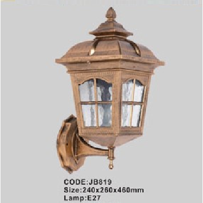 CODE: JB819: Đèn gắn tường ngoài trời - KT: 240mm x 260mm x 460mm - Đèn E27 x 1 bóng