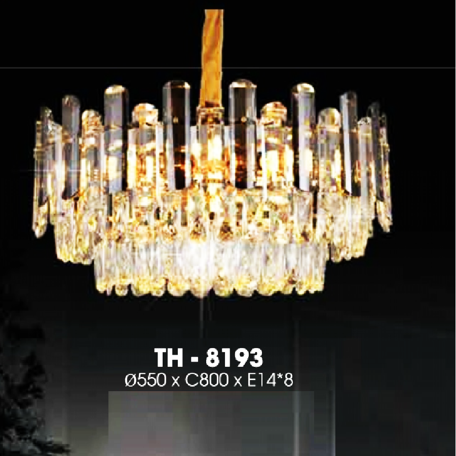 TH - 8193: Đèn thả Phale - KT : Ø550mm x H800mm - Đèn E14 x 8 bóng