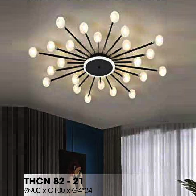 LH - THCN 82-21: Đèn chùm LED 24 bóng - KT: Ø900mm x H100mm - Đèn LED G4 x 24 bóng