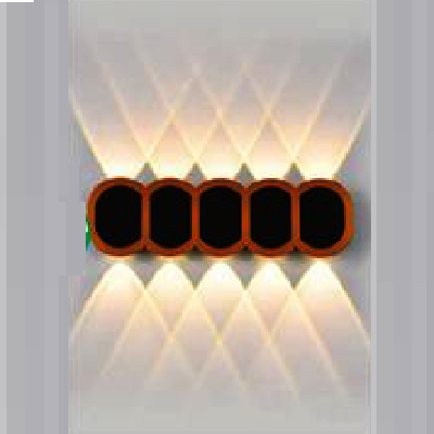 AN - VL - 8220/10BK: Đèn gắn tường ngoài trời - KT: L260mm x H80mm - Đèn LED 10W ánh sáng vàng