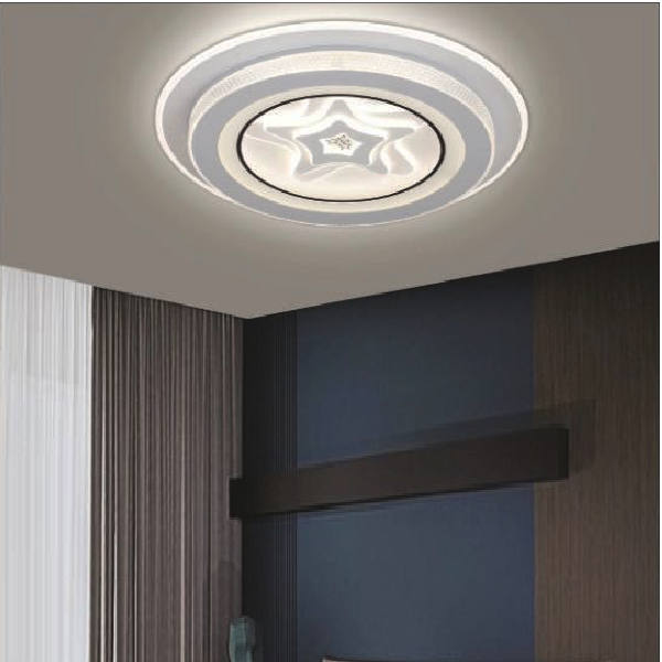 VE - MT - 8279: Đèn ốp trần LED - KT: Ø600mm x H100mm - Đèn LED đổi 3 màu - Remote