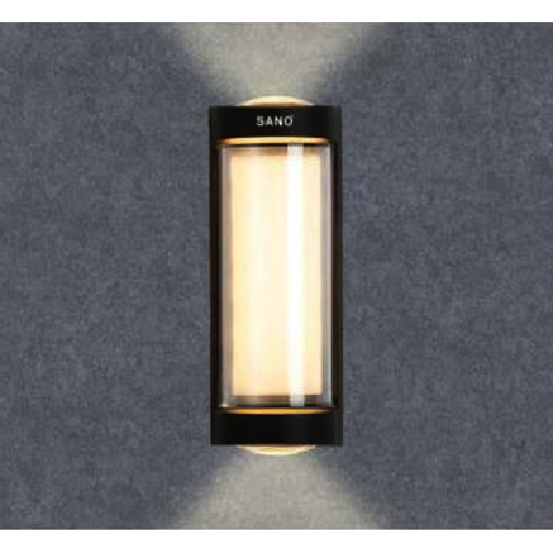 SN - GCL 8300: Đèn gắn tường ngoài trời - KT: Ø80mm x H180mm - Đèn LED 12W, ánh sáng vàng 3000K