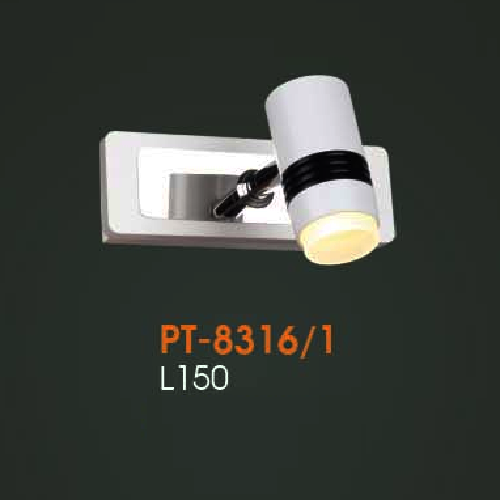 VE - PT - 8316/1: Đèn rọi tranh/gương đơn - KT: L150mm - Đèn LED ánh sáng vàng