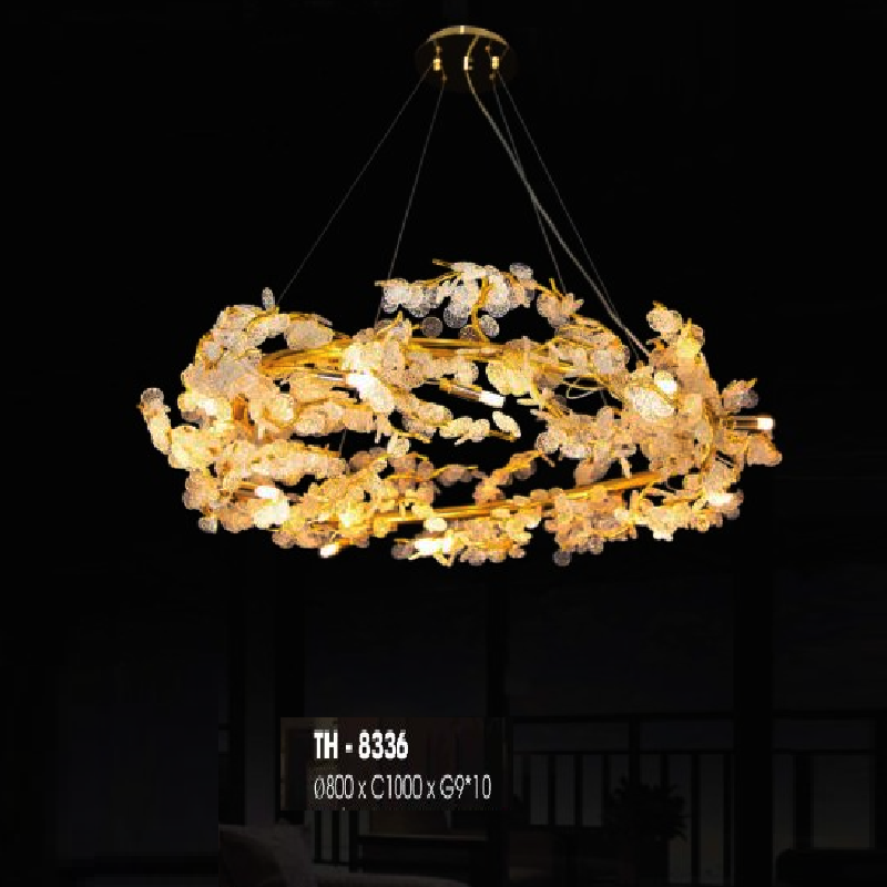 TH - 8336: Đèn thả LED Phale - KT: Ø800mm x H1000mm - Đèn LED G9 x 10 bóng