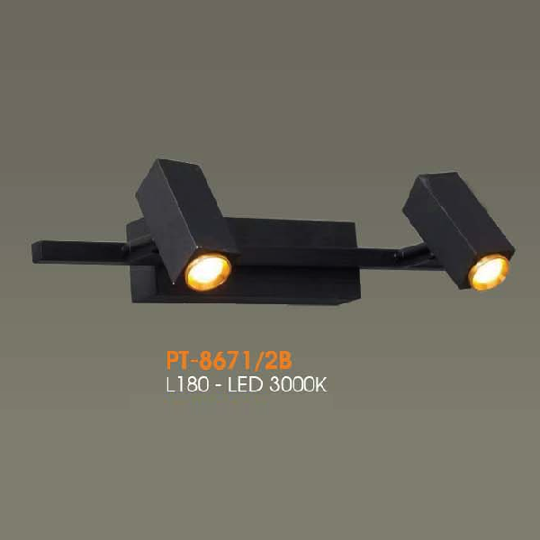 VE - PT - 8671/2B: Đèn rọi tranh/gương đôi - KT: L180mm - Đèn LED ánh sáng vàng 3000K