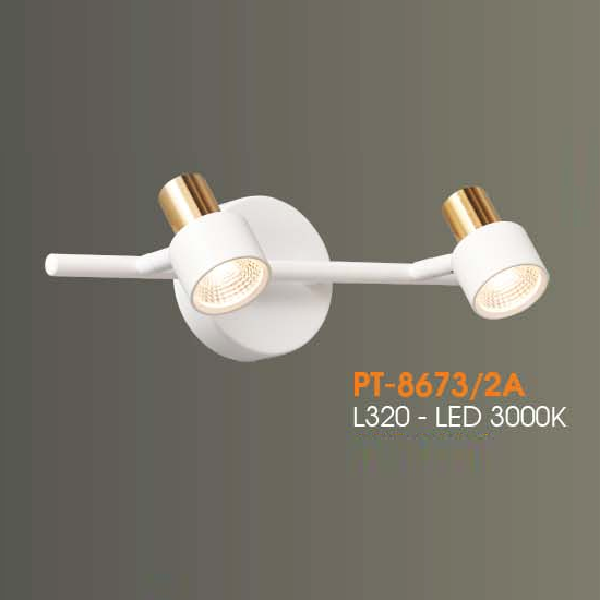 VE - PT - 8673/2A: Đèn rọi tranh/gương đôi - KT: L320mm - Đèn LED ánh sáng vàng 3000K
