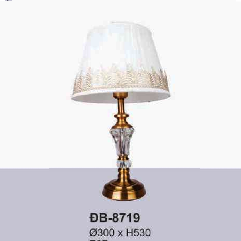 AU - ĐB - 8719: Đèn đặt tủ đầu giường/ đèn bàn - KT: Ø300mm x H530mm - Bóng đèn E27 x 1 bóng