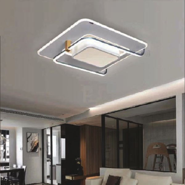 VE - MT - 8796: Đèn ốp trần LED - KT: L550mm x W550mm x H100mm - Đèn LED đổi 3 màu - Remote