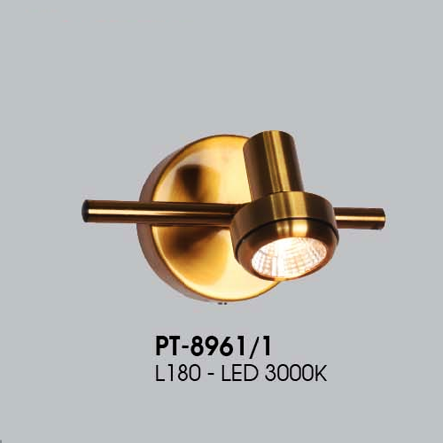 VE - PT - 8961/1: Đèn rọi tranh/gương đơn - KT: L180mm - Đèn LED ánh sáng vàng 3000K