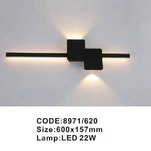 CODE: 8971/620: Đèn gắn tường LED - KT: L600mm x H150mm - Đèn LED 22W