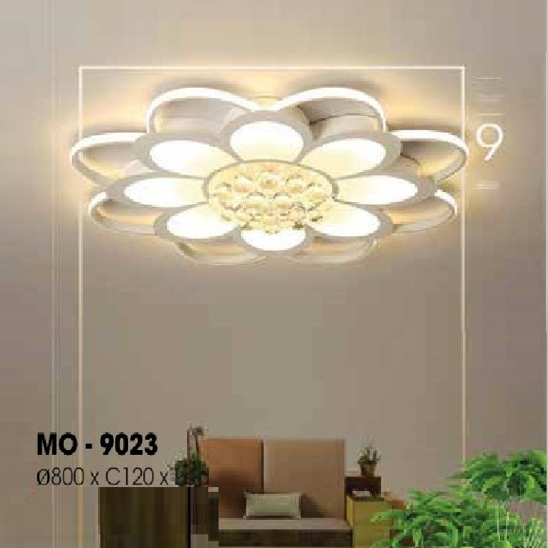 MO - 9023: Đèn áp trần LED - KT: Ø800mm x H120mm - Đèn LED đổi 3 màu