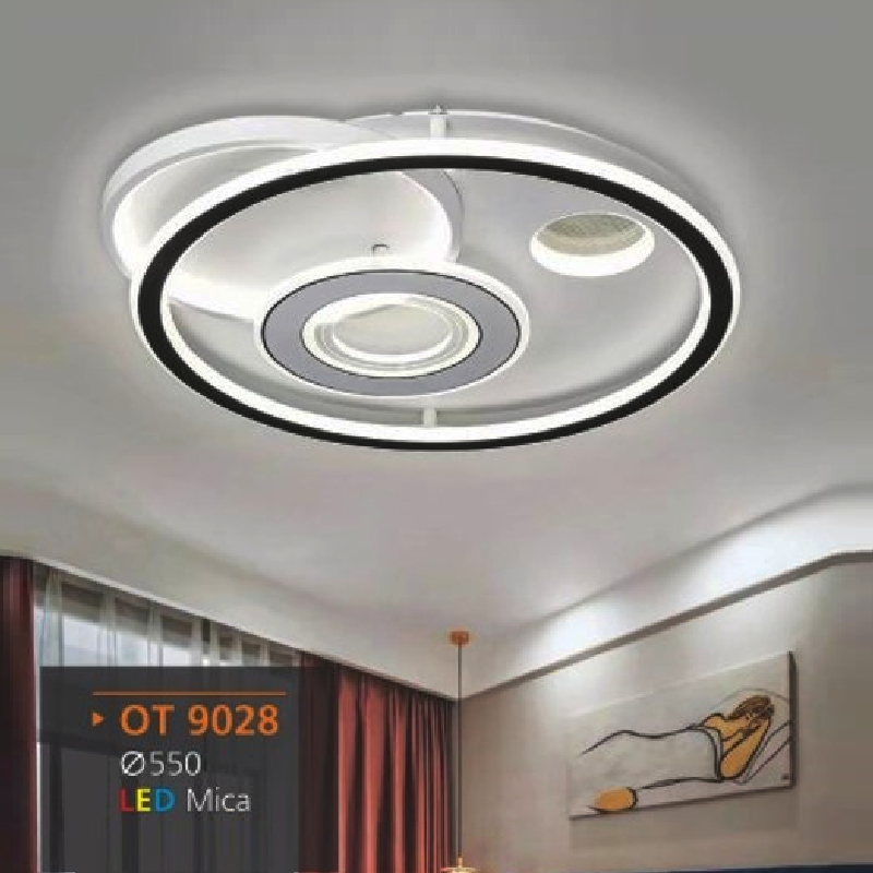 AD - OT 9028: Đèn ốp trần LED Mica - KT: Ø550mm - Đèn LED