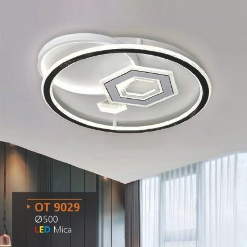 AD - OT 9029: Đèn ốp trần LED Mica - KT: Ø500mm - Đèn LED