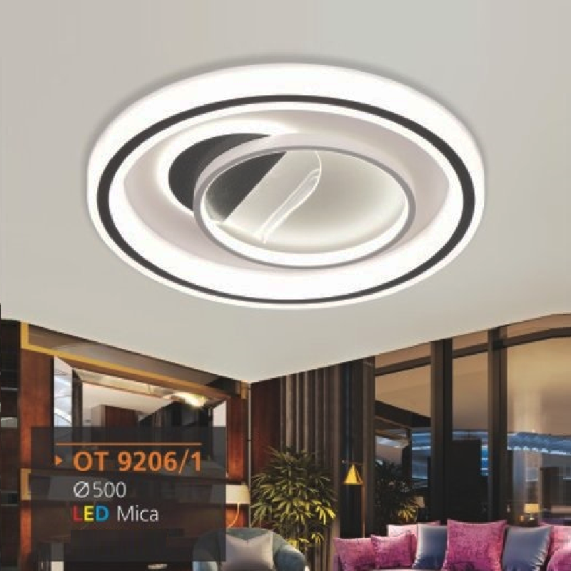AD - OT 9206/1: Đèn áp trần LED Mica - KT: Ø500mm - Đèn LED