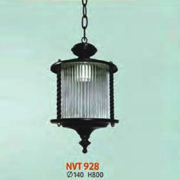 NV - NVT 928: Đèn thả vòm ban cong - KT: Ø140mm x H 800mm - Đèn chân E27 x 1 bóng