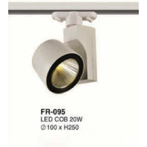 FR-095: Đèn rọi ray LED COB 20W - KT: Ø100mm x H250mm - Ánh sáng trắng/vàng