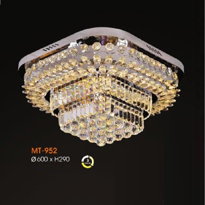 VE - MT - 952: Đèn áp tar62n vuông LED - KT: L600mm x W600mm x H290mm - Đèn LED đổi 3 màu