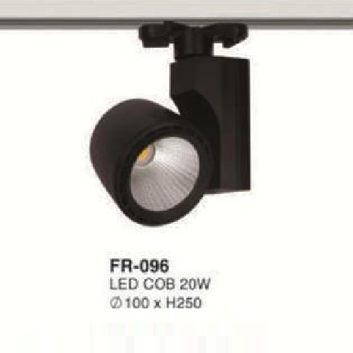 FR-096: Đèn rọi ray LED COB 20W - KT: Ø100mm x H250mm - Ánh sáng trắng/vàng