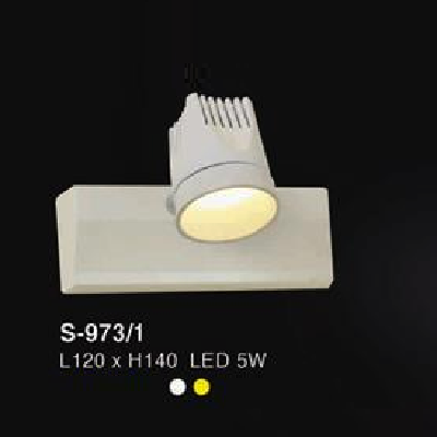 EU - S - 973/1: Đèn rọi tranh/gương - KT: L120mm  x H140mm - Đèn LED 5W ánh sáng trắng/vàng
