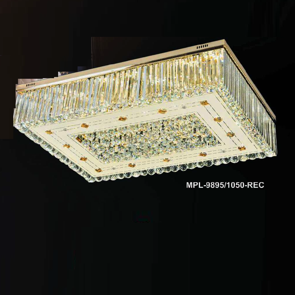AU - MPL - 9895/1050-REC: Đèn áp trần LED Phale chữ nhật - KT: L1050mm x W750mmxH340mm - Đèn LED đổi 3 màu - Remote