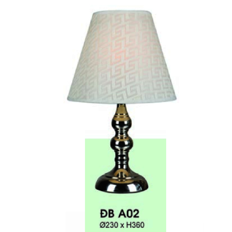 HF - ĐB  A02: Đèn bàn/đèn đầu giường - KT: Ø230mm x H360mm - Bóng đèn E27 x 1 bóng