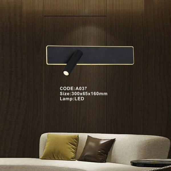 CODE: A037: Đèn gắn tường LED - KT: L300mm x W65mm x H100mm - Đèn LED