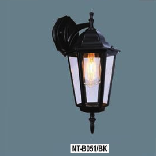 AN - NT - B051/BK: Đèn gắn tường ngoài trời - KT: W180mm x H350mm - Bóng đèn E27 x 1