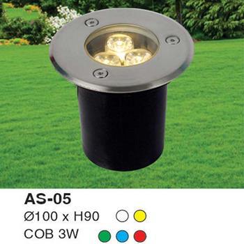 AS-05 - Đèn LED COB 3W âm sàn - ánh sáng ( trắng/vàng) - EUR