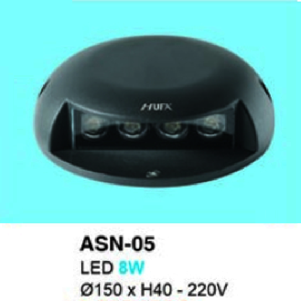 HF - ASN - 05: Đèn LED âm sàn - KT: Ø150mm x H40mm - IP 65 - Đèn LED 8W - 220V ánh sáng vàng
