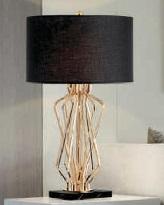 AU  - DB 6616/BK: Đèn bàn, KT: L350mm*H650mm - Đèn E27*1 bóng 