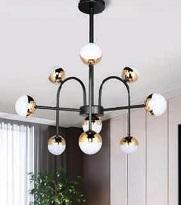 AU - TL - 8818/9+1: Chùm LED đổi 3 màu 10 bóng , KT: Ø600mm*H600mm