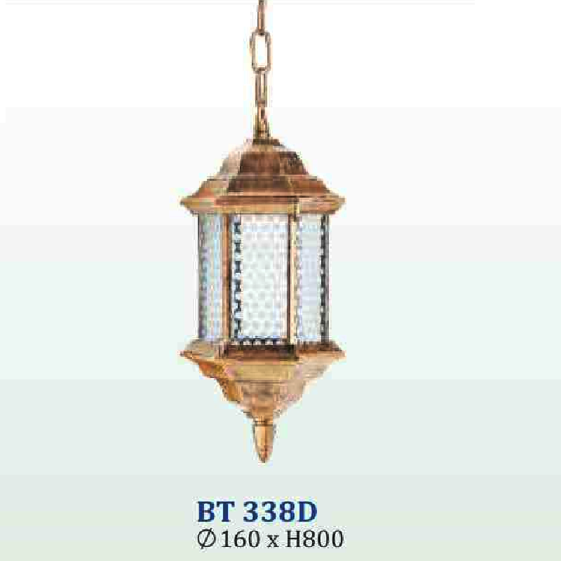 BM - BT 338D: Đèn thả đơn - KT: Ø160mm x H800mm - Bóng đèn E27 x 1 bóng