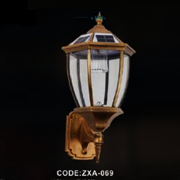 CODE: ZXA - 069: Đèn gắn tường ngoài trời NLMT - KT: Ø240mm - Đèn LED