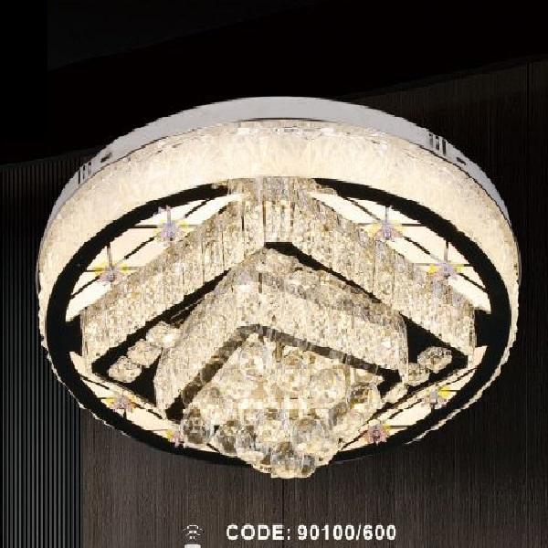 CODE:  90100/600: Đèn áp trần - KT: Ø600mm - Đèn LED 200W đổi 3 màu - Remote
