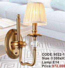 CODE: 9022/1: Đèn tường 1 bóng, thân hợp kim, KT: Ø300*H300mm