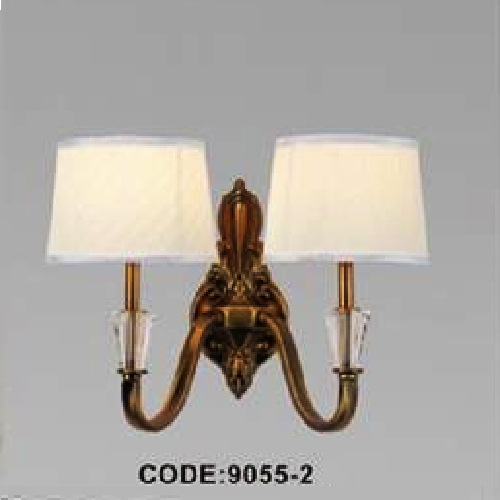 CODE: 9055 - 2: Đèn gắn tường 2 bóng - KT: Ø400mm x H300mm - Đèn chân E14 x 2 bóng