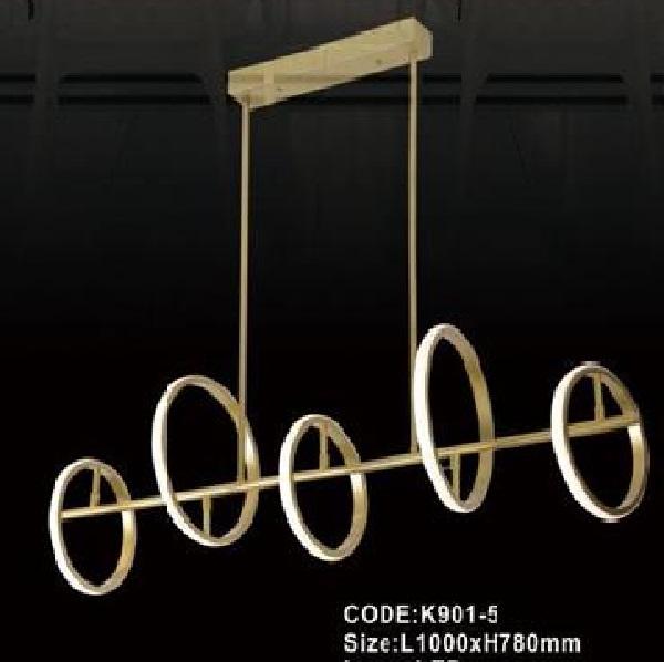 CODE: K901- 5: Đèn thả LED - KT: L1000mm x H780mm - Đèn LED