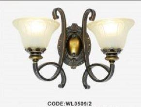 CODE: WL 0509/2: Đèn tường 2 bóng, chao thủy tinh,  KT L480*W230*H330mm